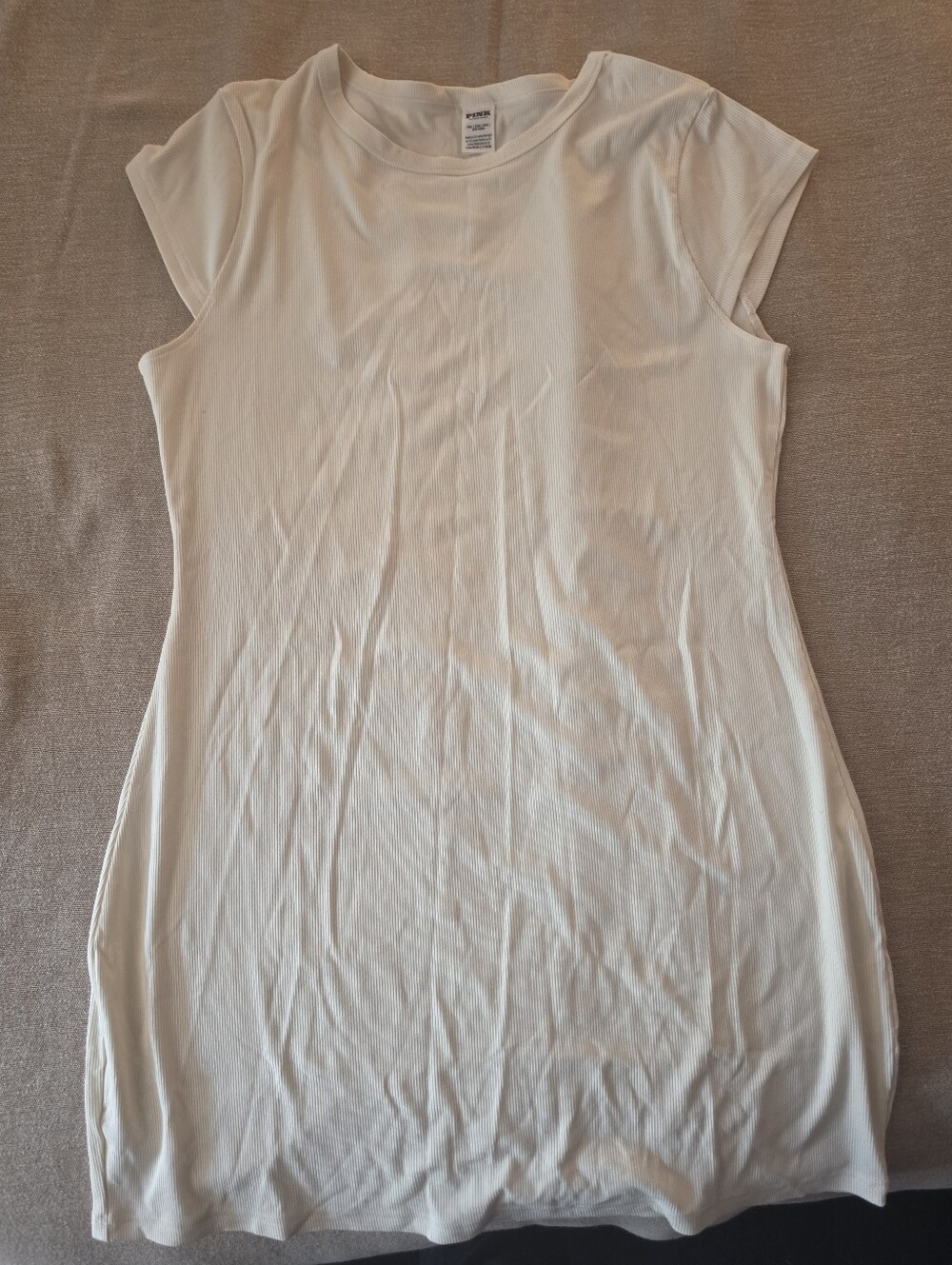 PINK Victoria's Secret White Short-Sleeve Mini Dress - Picture 2 of 4